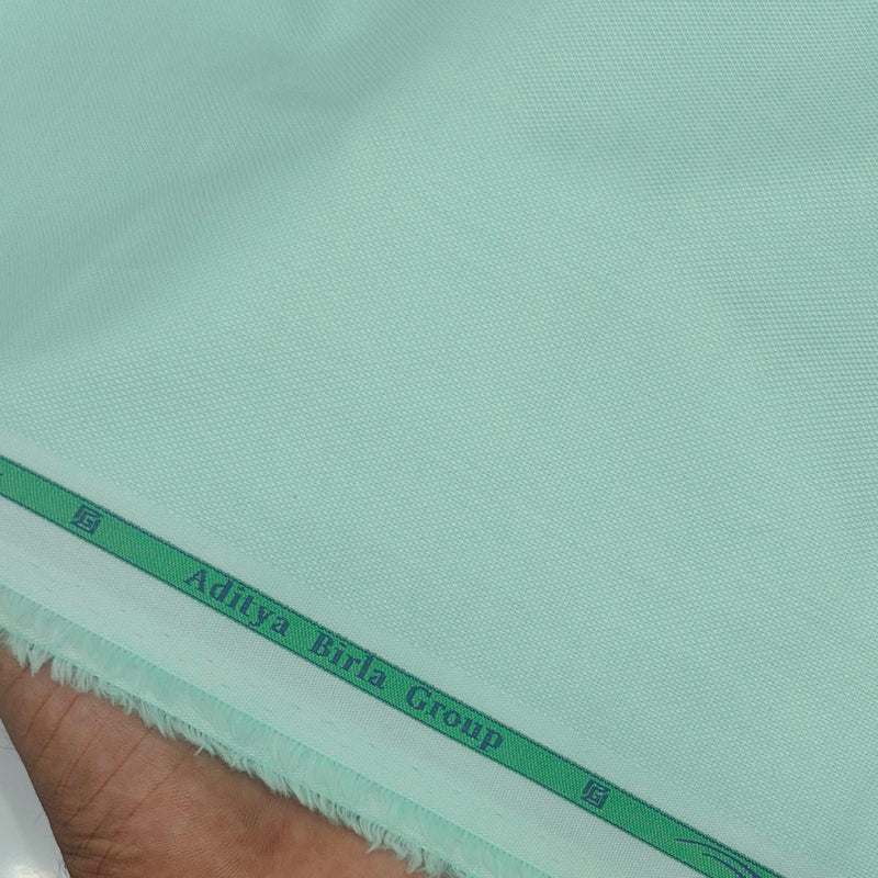 Shirt Fabric Grasim 100% Cotton Dotted Colour Mint Green