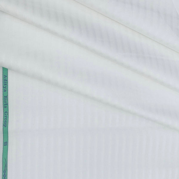 Shirt Fabric Grasim 100% Cotton Lining Colour White