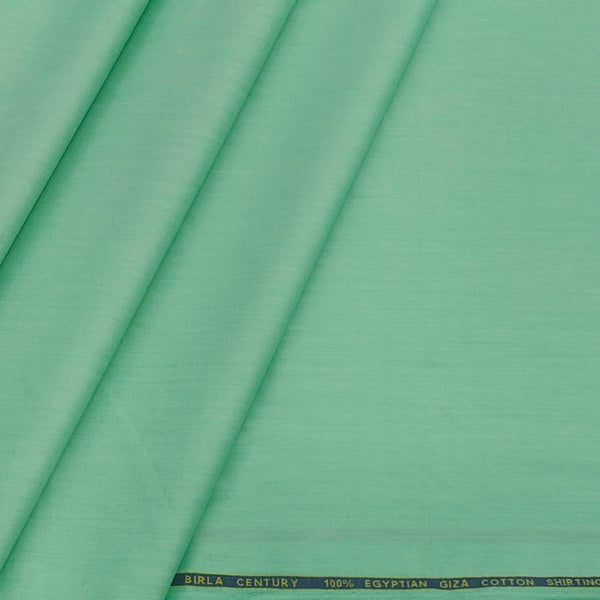Shirt Fabric Birla Century 100% Egyptian Giza Cotton Plain Colour Fern Green