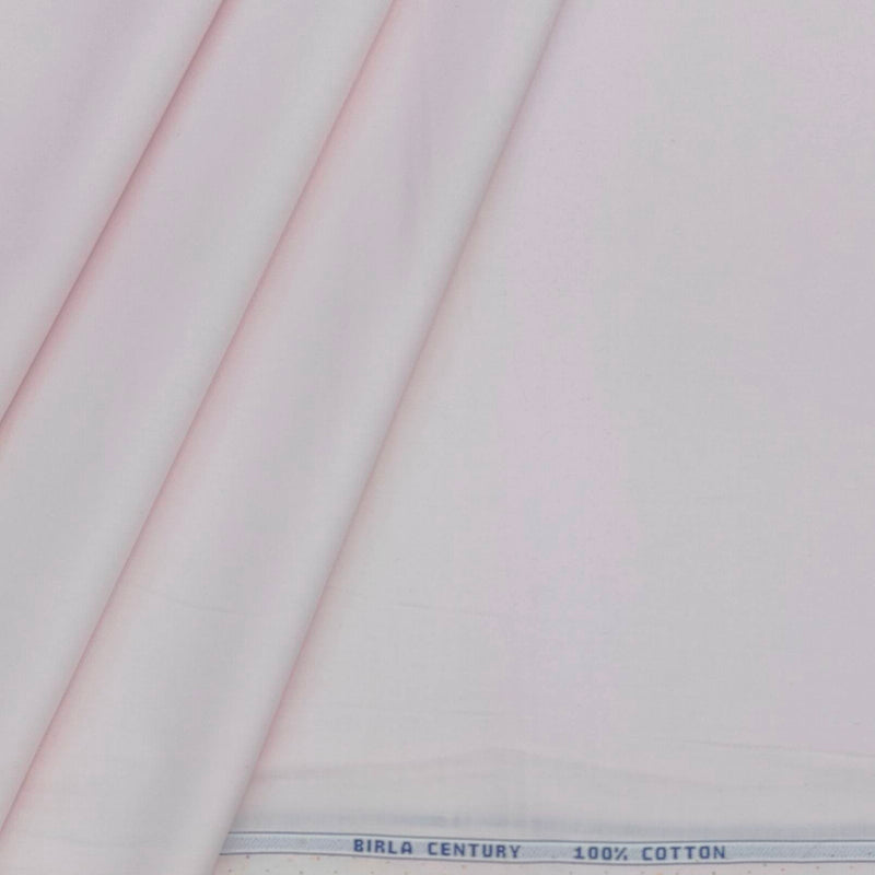 Shirt Fabric Birla Century 100%Pure cotton Plain Colour Blush Pink