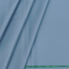Shirt Fabric Grasim Giza Cotton Satin Plain Colour Baby Blue