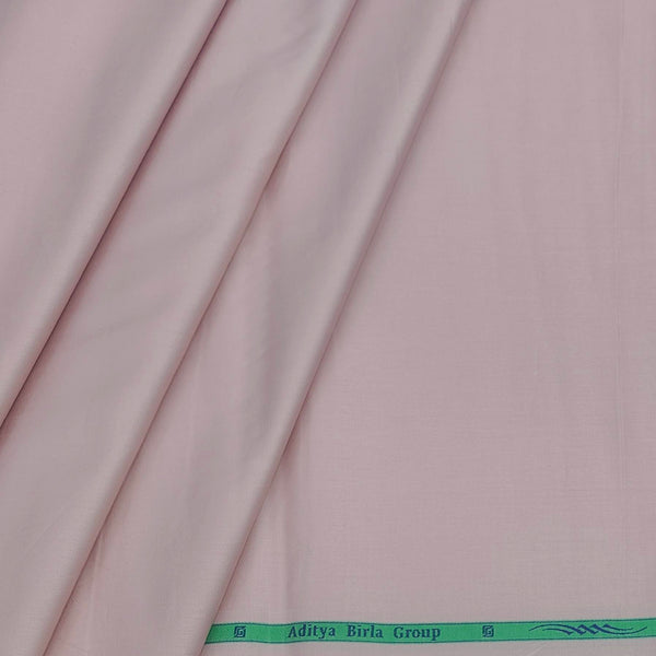 Shirt Fabric Grasim Giza Cotton Satin Plain Colour Crepe Pink