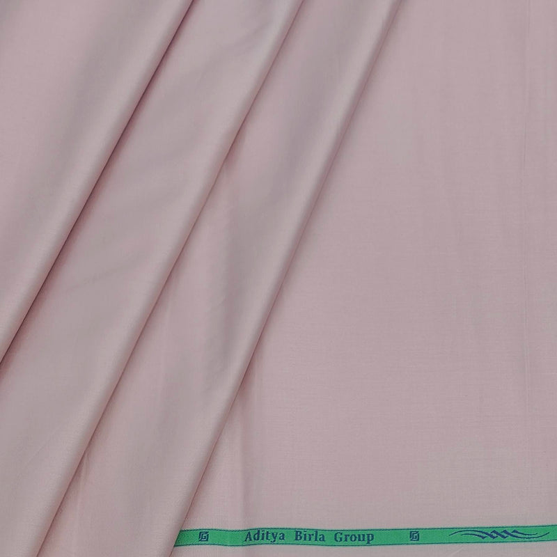 Shirt Fabric Grasim Giza Cotton Satin Plain Colour Crepe Pink