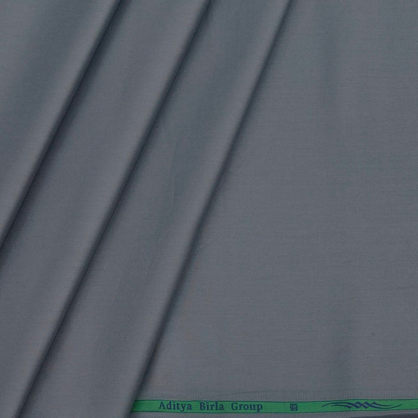 Shirt Fabric Grasim Giza Cotton Satin Plain Colour Nevada Grey