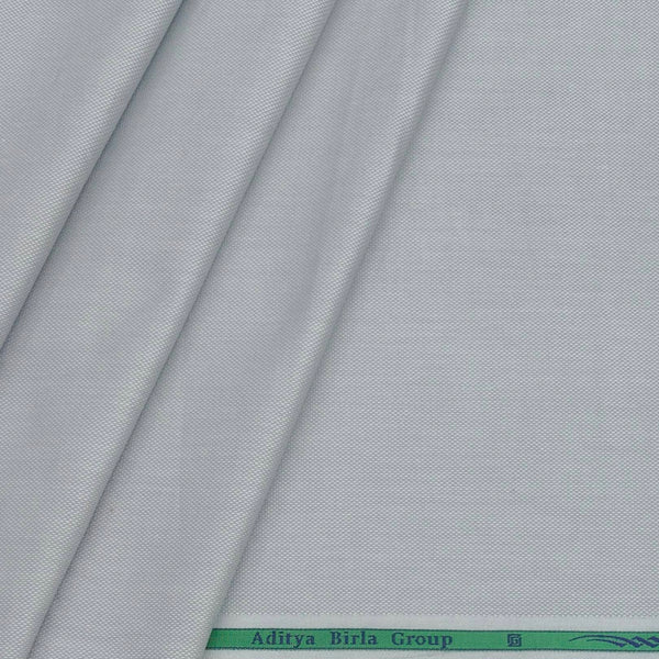 Shirt Fabric Grasim 100% Cotton Dotted Colour Silver Grey