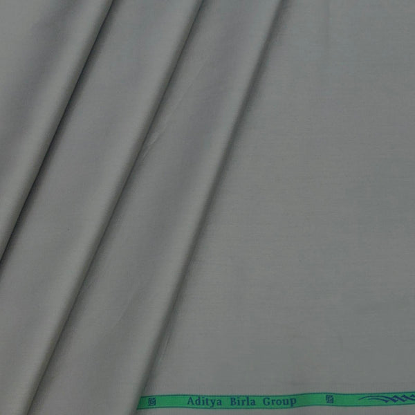 Shirt Fabric Grasim Giza Cotton Satin Plain Colour Fossil Grey