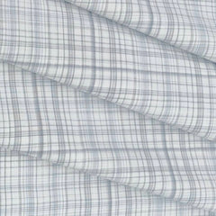 Shirt Fabric Grasim Egyptian Giza Cotton Mix Check Colour Light Blue N Light Grey