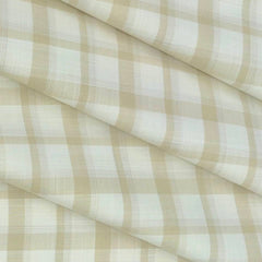 Shirt Fabric Grasim Egyptian Giza Cotton Check Colour Light Brown