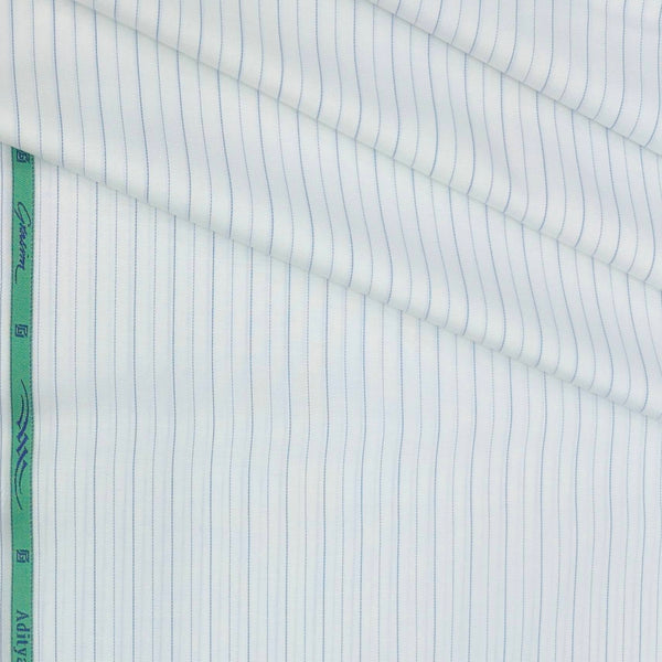 Shirt Fabric Grasim Egyptian Giza Cotton Lining Colour Blue N White