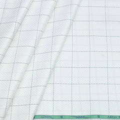 Shirt Fabric Grasim Egyptian Giza Cotton Broad Check Colour Black N White
