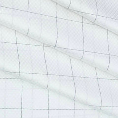 Shirt Fabric Grasim Egyptian Giza Cotton Broad Check Colour Black N White
