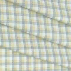 Shirt Fabric Grasim Egyptian Giza Cotton Check Colour Grey N Butter Cream