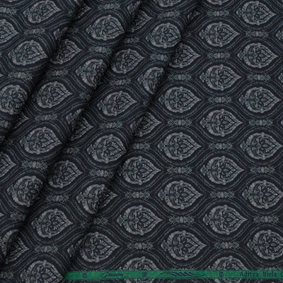 Shirt Fabric Grasim Egyptian Giza Cotton Printed Colour Blackish Grey