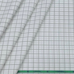 Shirt Fabric Grasim Egyptian Giza Cotton Check Colour Grey N White