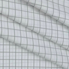 Shirt Fabric Grasim Egyptian Giza Cotton Check Colour Grey N White