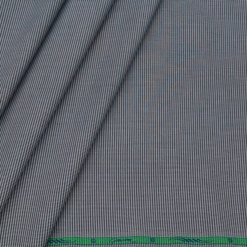 Shirt Fabric Grasim Egyptian Giza Cotton Dotted Colour Blackish Grey