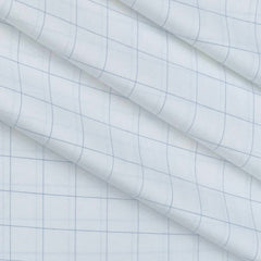 Shirt Fabric Grasim Egyptian Giza Cotton Check Colour Blue N White