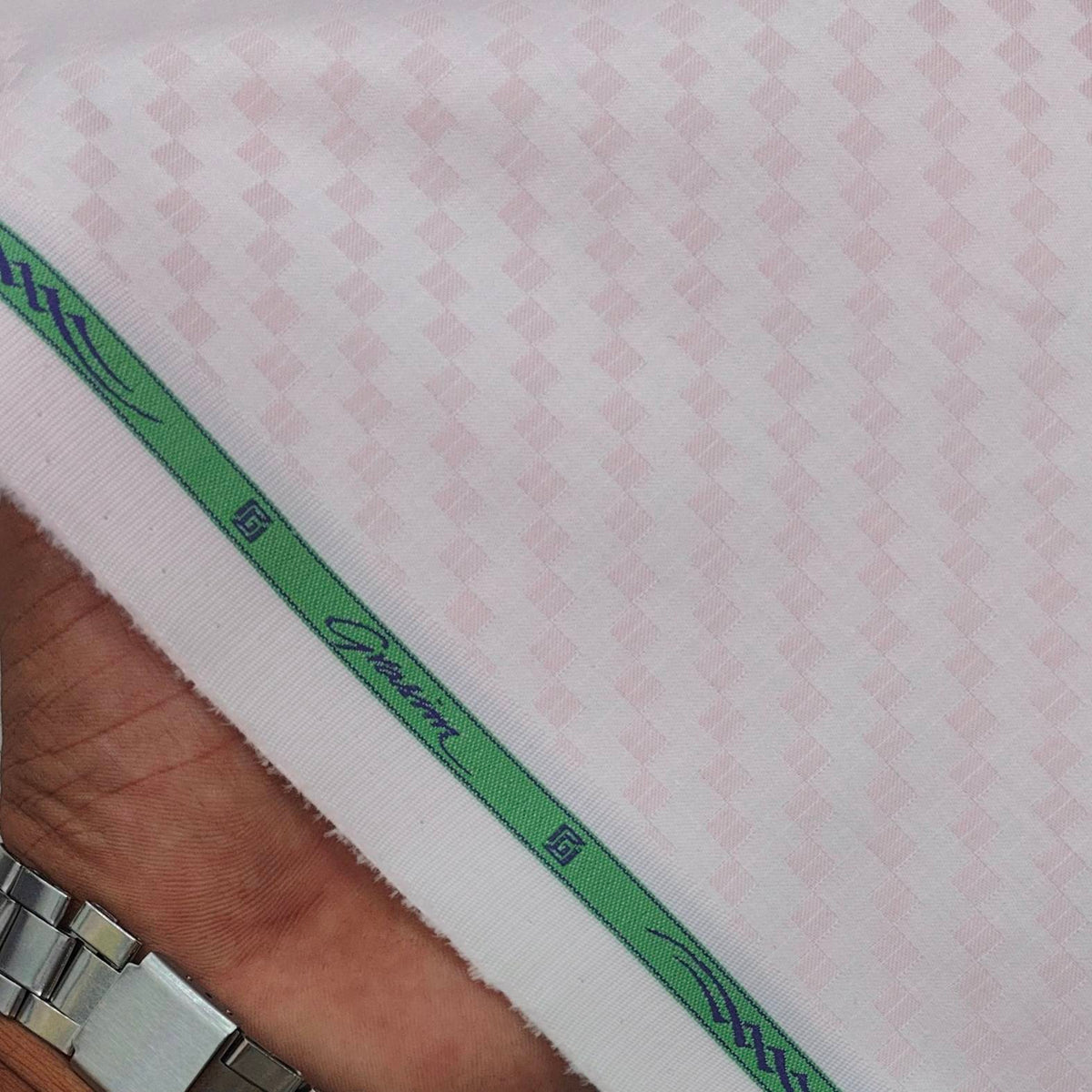 Shirt Fabric Grasim Egyptian Giza Cotton Jacquard Colour Blush Pink