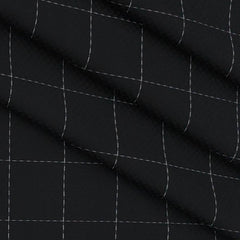 Shirt Fabric Grasim Egyptian Giza Cotton Broad Check Colour Black N White