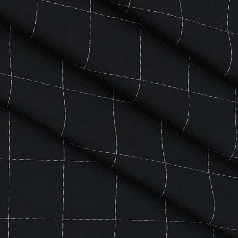 Shirt Fabric Grasim Egyptian Giza Cotton Broad Check Colour Black N White