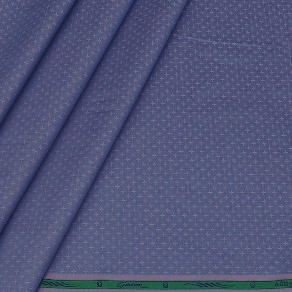 Shirt Fabric Grasim Egyptian Giza Cotton Printed Colour Bluish Lavender