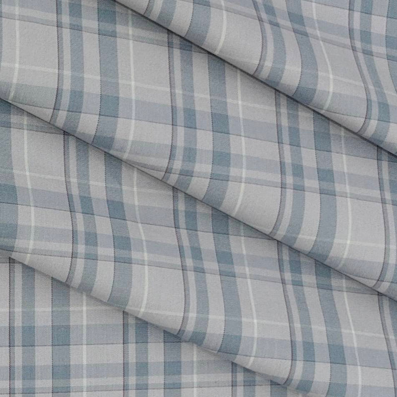 Shirt Fabric Raymond 100% Cotton Broad Check Colour Light Grey