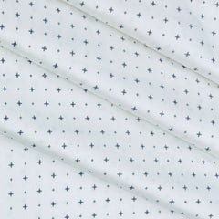 Shirt Fabric Raymond 100% Cotton Printed Colour Dark Blue N White