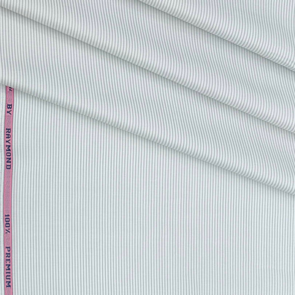 Shirt Fabric Raymond 100% Cotton Pin Lining Colour Grey