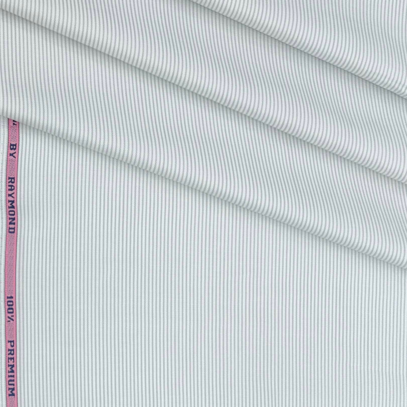 Shirt Fabric Raymond 100% Cotton Pin Lining Colour Grey
