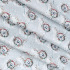 Shirt Fabric Raymond 100% Cotton Printed Colour Light Grey N Off White