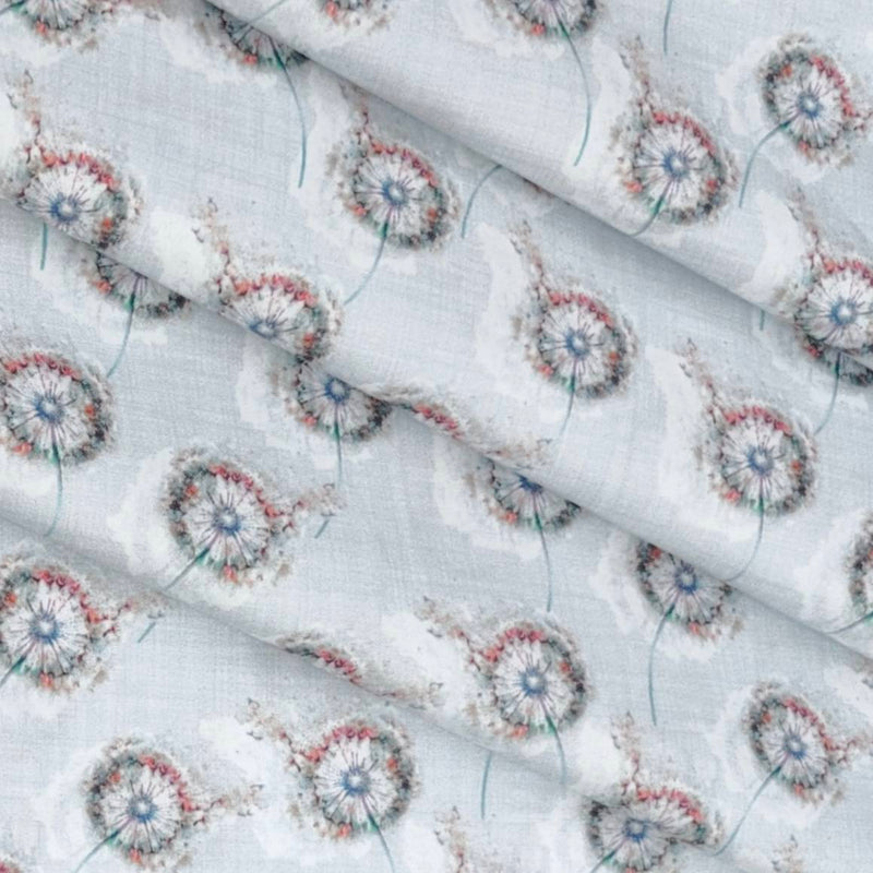 Shirt Fabric Raymond 100% Cotton Printed Colour Light Grey N Off White
