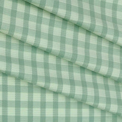 Shirt Fabric Raymond 100% Cotton Check Colour Fern Green