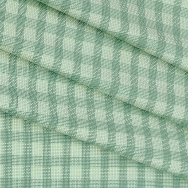 Shirt Fabric Raymond 100% Cotton Check Colour Fern Green