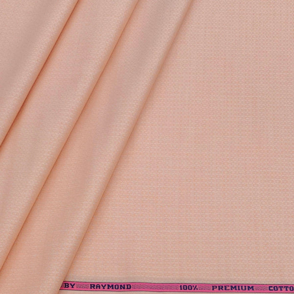 Shirt Fabric Raymond 100% Cotton Dobby Colour Melon Pink
