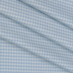 Shirt Fabric Raymond 100% Cotton Check Colour Sky Blue