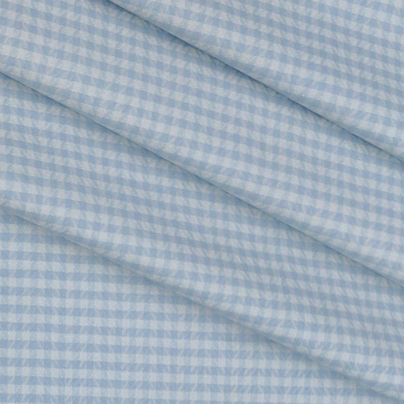 Shirt Fabric Raymond 100% Cotton Check Colour Sky Blue