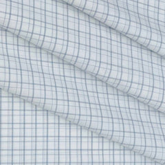 Shirt Fabric Raymond 100% Cotton Check Colour Blue N White