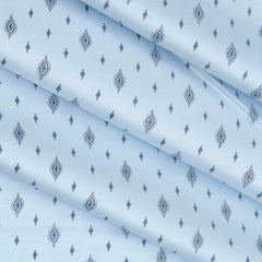 Shirt Fabric Raymond 100% Cotton Printed Colour River Blue