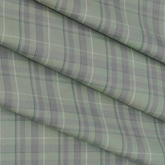 Shirt Fabric Raymond 100% Cotton Check Colour Leave Green