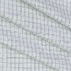 Shirt Fabric Raymond 100% Cotton Check Colour Light Grey N White