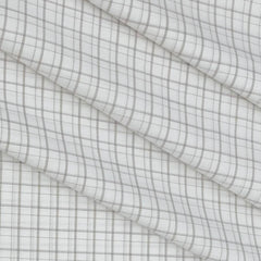 Shirt Fabric Raymond 100% Cotton Mix Check Colour Light Brown N Off White