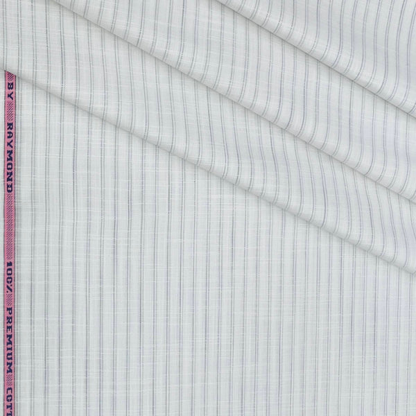 Shirt Fabric Raymond 100% Cotton Lining Colour Light Blue N White