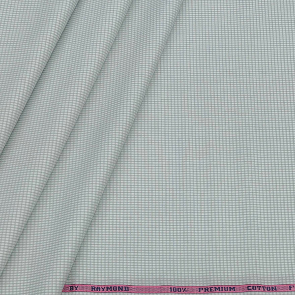 Shirt Fabric Raymond 100% Cotton Pin Check Colour Grey