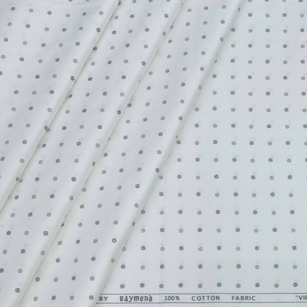 Shirt Fabric Raymond 100% Cotton Printed Colour Light Brown N White