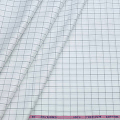 Shirt Fabric Raymond 100% Cotton Check Colour Black N White
