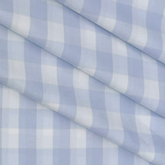 Shirt Fabric Raymond 100% Cotton Check Colour Blue N White
