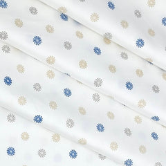 Shirt Fabric Raymond 100% Cotton Printed Colour Blue N White