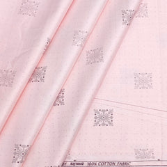 Shirt Fabric Raymond 100% Cotton Printed Colour Light Pink
