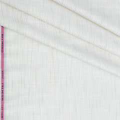 Shirt Fabric Raymond 100% Cotton Lining Colour Brown N Off White