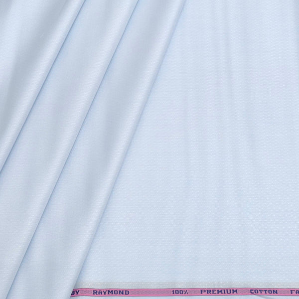 Shirt Fabric Raymond 100% Cotton Dobby Colour Powder Blue